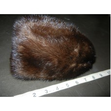 Dark Black & Brown color 100% Mink Fur Bucket Hat Medium Size Small S Very Soft  eb-83316141